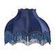 image 1 of Classic Victorian Lamp Shade in Midnight Blue Velvet with Navy Trims Blue