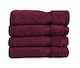 image 1 of Zero Twist Egyptian Cotton Face Cloths Pack of 4 - Beetroot