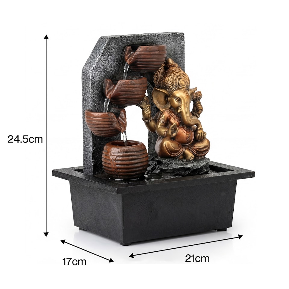 image 1 of Spector Tabletop Water Fountain,Indoor,Garden,Fountains,LED,Resin,Bronze