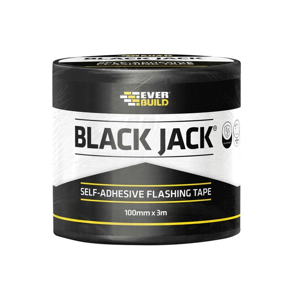 Everbuild Sika Black Jack Flashing Tape, Diy - Multi Colour - 100mm x 3m