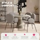 image 3 of Dining Chair - Boucle cover, plush padding, high backrest - per piece Grey | Light Grey