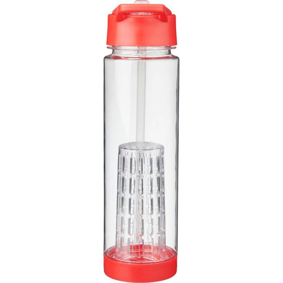 image 1 of Bullet Tutti Frutti Bottle With Infuser - Transparent/Red - 25.9 x 7.1 cm