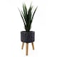 image 2 of Large Planters Plant Pots Large Lunar Black Planter 35cm x 24cm Botanik | Grey