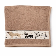 Dog Border 2 Pack Kitchen Towel | Brown
