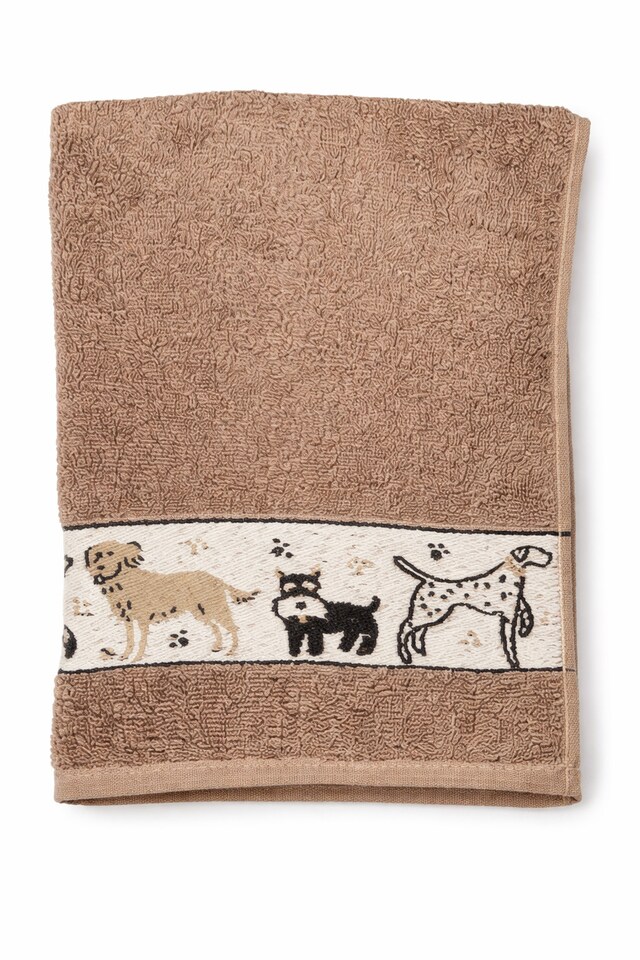 Dog Border 2 Pack Kitchen Towel | Brown