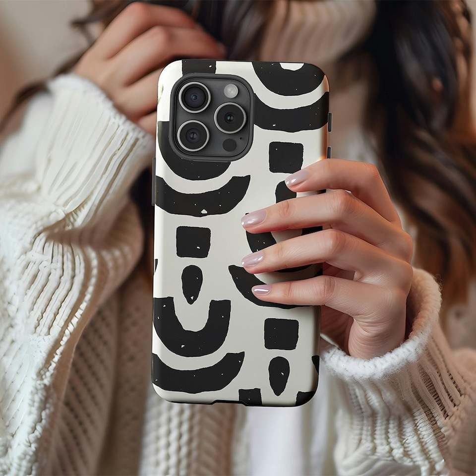 image 1 of Abstract Shapes Phone Case | Black | iPhone 14 Plus
Tough | iPhone 14 Plus
Tough