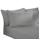 image 2 of OHS Soft Plain Fitted Bed 25cm Deep Elasticated Sheet, Double - Silver