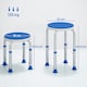 image 7 of HOMCOM 360 Degree Swivel Shower Stool with Non-Slip Feet for Disabled, Blue