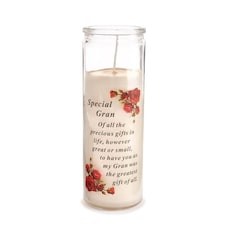 David Fischhoff Memorial Glass Candle - Special Gran | White
