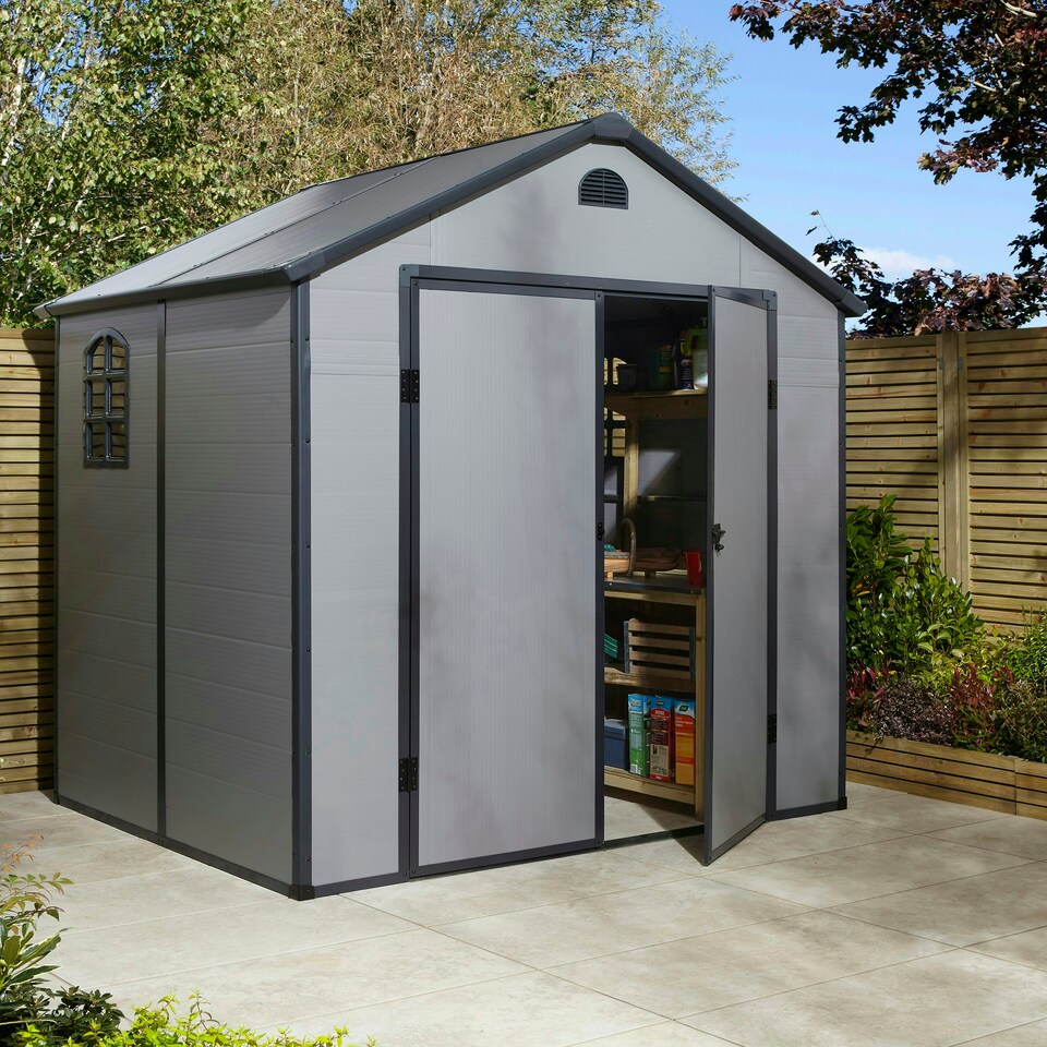 image 1 of Rowlinson Airevale Shed 8x6 Grey