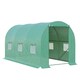 image 1 of Outsunny Greenhouse Polytunnel Walk-in Flower Plant Steel 4 x 2 M Outdoor