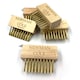 image 8 of Patio Weed Remover Brush Replacement Heads with Brass Bristles and Scraper - Pack of 5