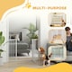 image 8 of PawHut Pressure Fitted Pet Dog Safety Gate Metal Fence 76 cm Tall, White