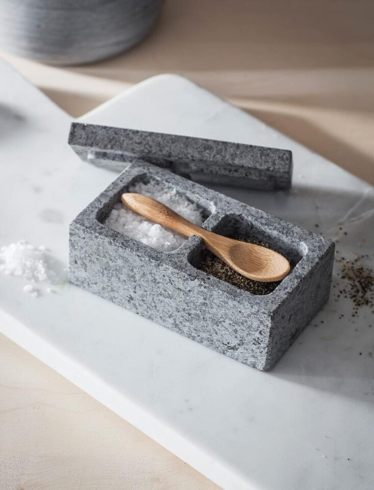 image 1 of Garden Trading Granite Salt & Pepper Pinch Pot