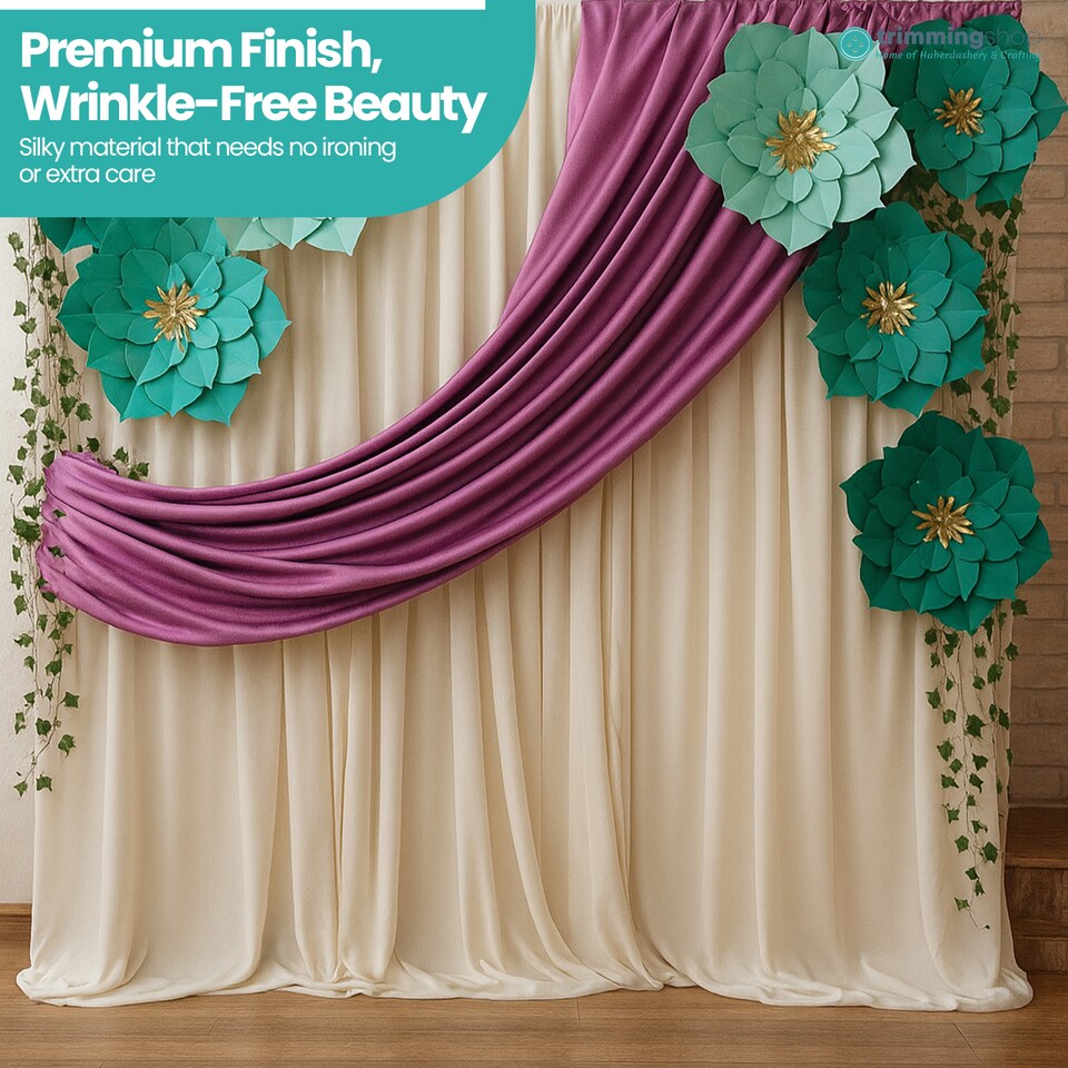 image 1 of 10m Ice Silk Fabric, Satin Material Silk Overlay, Backdrop Fabric
