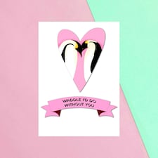 Waddle Id Do Without You Greetings Card