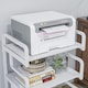 image 8 of HOMCOM 3-Tier Storage Shelf, Metal Shelves for Storage for Home Office, White
