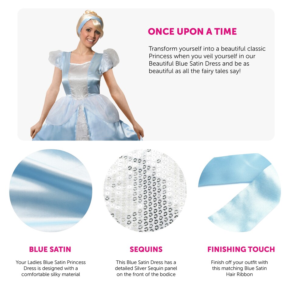 image 1 of Blue Princess Fairytale Dress Blue | XS