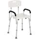 image 1 of HOMCOM Adjustable Shower Chair, Shower Seat, Portable Medical Stool with Adjustable Back and Armrest for Mobility