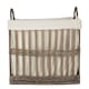 image 3 of Large Malmo Openwork Laundry Storage Basket | Brown | Brown