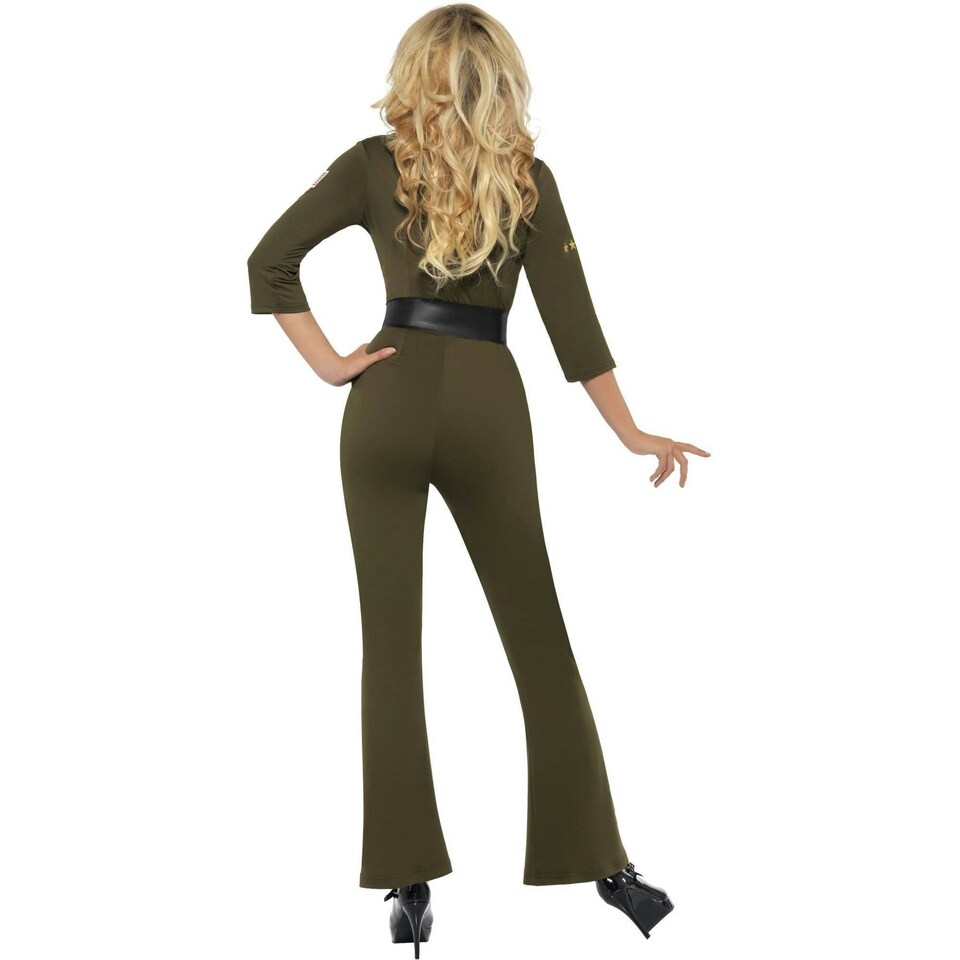 image 1 of Top Gun Womens/Ladies Aviator Costume - Green - M M
