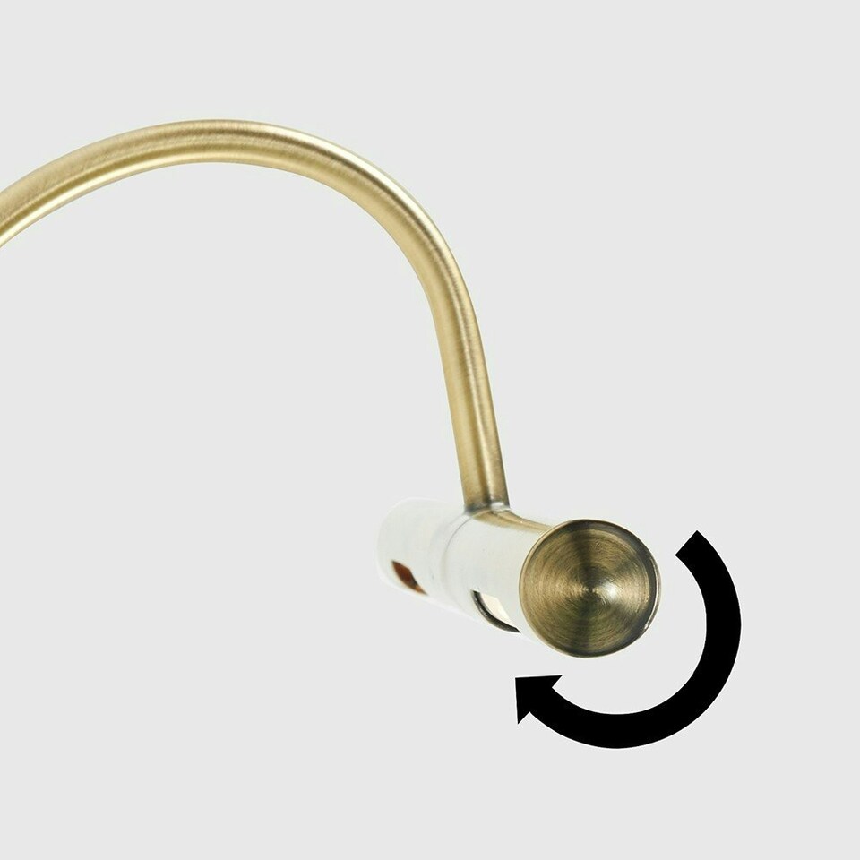 image 1 of ValueLights Capri Brushed Gold Wall Light and Bulb Gold