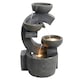 image 1 of Living and Home Outdoor Electric Water Fountain Rockery Decor with 2 Lights Multi