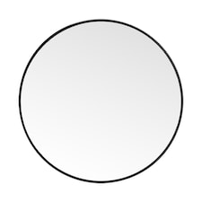 Living and Home 70cm Nordic Round Bathroom Wall Mirror | Black | 70cm