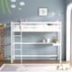 image 2 of Poppy White Wooden High Sleeper Bunk Bed with Desk | White | White