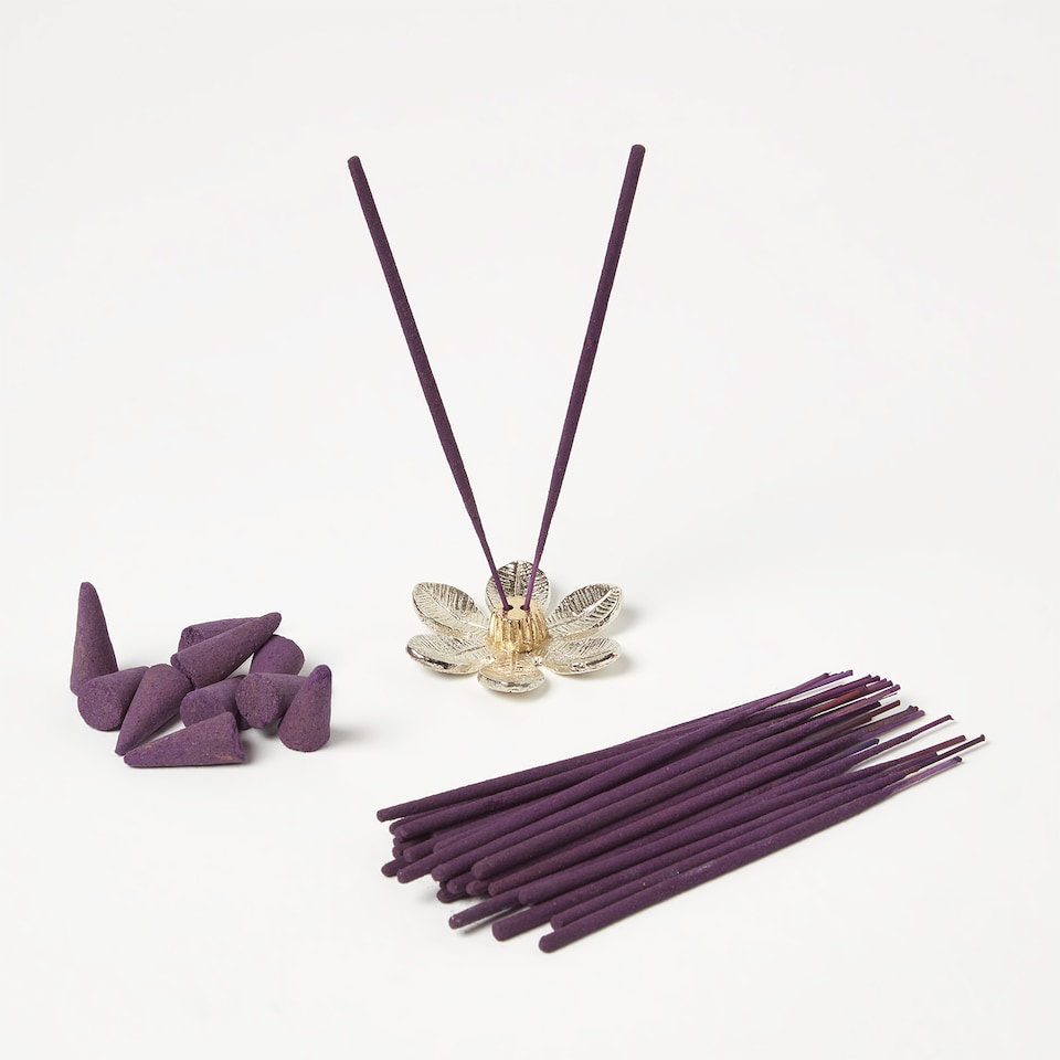 image 1 of Homescapes Zen Incense Gift Set – French Lavender & Honey