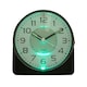 image 1 of Hometime Silent Sweep Round Face Blinking Light Alarm Clock  - Black