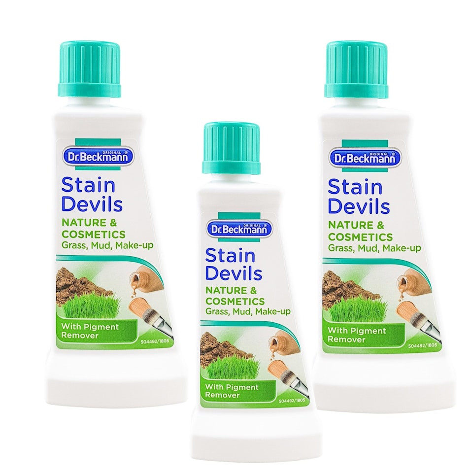 image 1 of Dr Beckmann Stain Devils Cosmetics and Nature Remover 50ml Pack of 3 Makeup Lipstick Grass Mud Soil Pollen Stain Cleaner