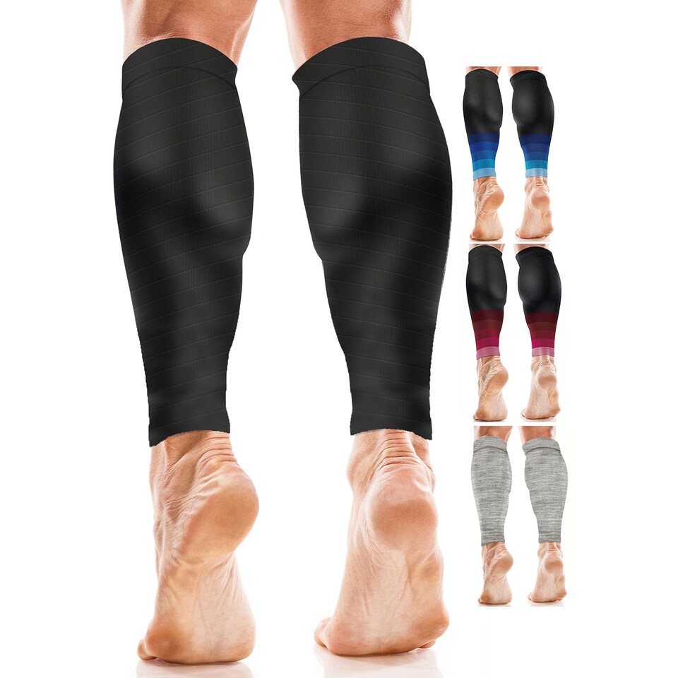 image 1 of aZengear Calf Support Compression Sleeves (Pair) for Women, Men, Running, Shin Splints