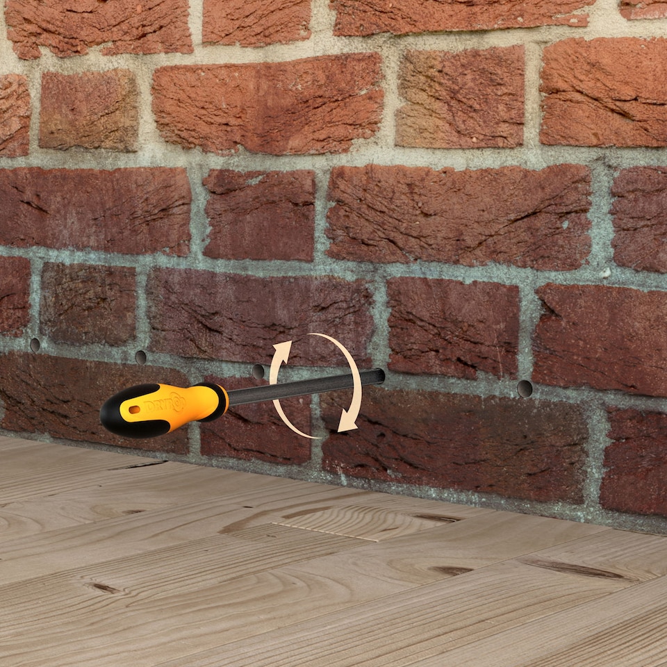 image 1 of Dryrod Damp Proofing Rods DPC Kit: Treats 6 Linear metres (9" Wall) - BBA Approved Rising Damp Treatment