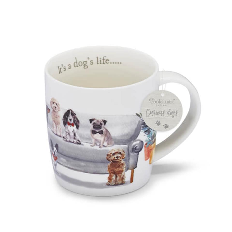 image 1 of Cooksmart Curious Dogs It's a Dogs Life Barrel Mug