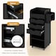 image 4 of COSTWAY Rolling Craft Storage Cart Utility Cart Black