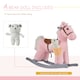 image 6 of HOMCOM Kids Plush Ride-On Rocking Horse with Plush Toy Sound Handle Grip