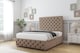 image 3 of Sloomy Watson Mink Plush Divan Bed Base 2 Drawers Left Side With 54 Inch Floor Standing Headboard & 12 Inch Matching Footboard | Brown | Mink | Super King | 1