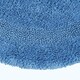 image 2 of Homescapes Luxury Reversible Semi Circle Bath Mat - Cobalt Blue Blue