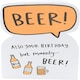image 3 of Beer Celebrate Die Cut Design Funny Birthday Card