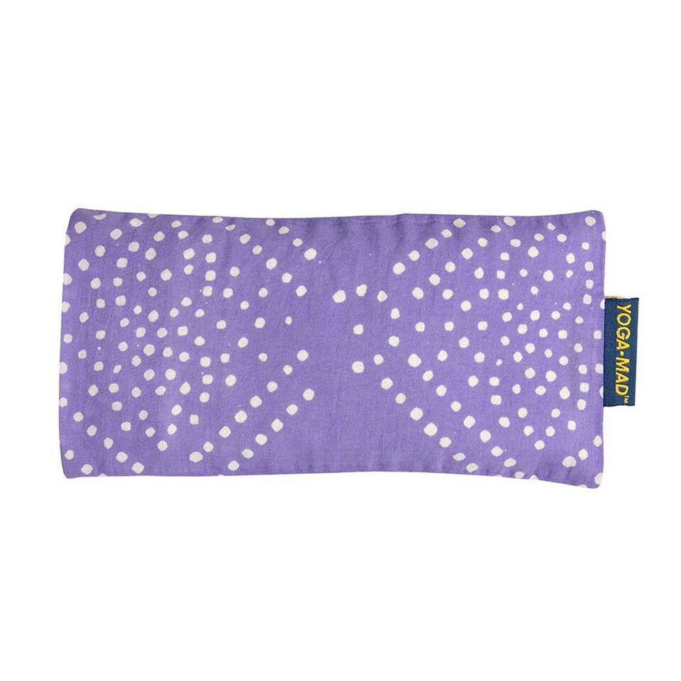 image 1 of Yoga-Mad Cotton Patterned Eye Pillow - Lilac - One Size