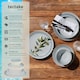 image 2 of Dinner Set Mare in Glazed Stoneware for 6 People, Microwave- and Dishwasher-Safe | Grey | grey | 1