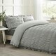 image 6 of Catherine Lansfield Seersucker Frill Silver Duvet Cover Set Grey | Double