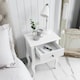 image 9 of Camille Bedside Table 1 Drawer in Classic White