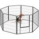 image 1 of PawHut Eight-Panel Dog Playpen with Door, for Indoor, Outdoor, 80cm Tall 