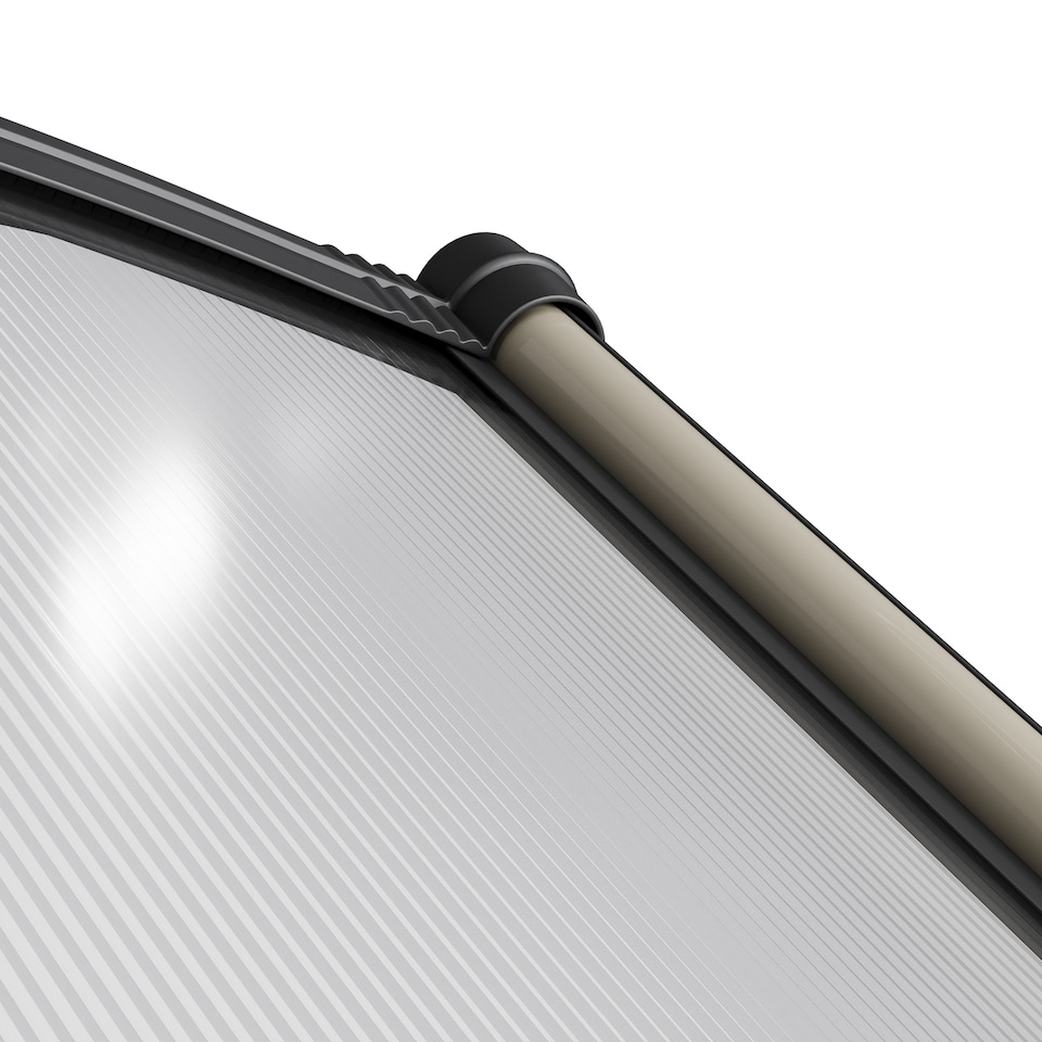 image 1 of Living and Home Awning Canopy for Window and Door with Drainage - 150cm W x 100cm D Dark Grey
