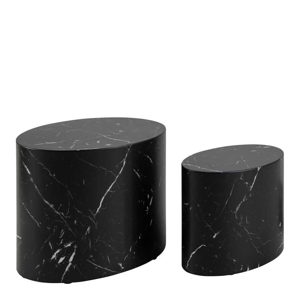 image 1 of Mice Oval Coffee Table Set in Black