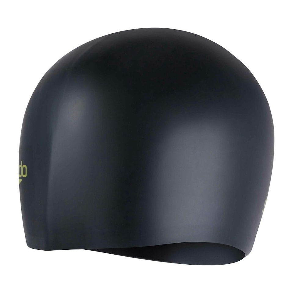 image 1 of Speedo Childrens/Kids Silicone Swim Cap - Black/Green - One Size