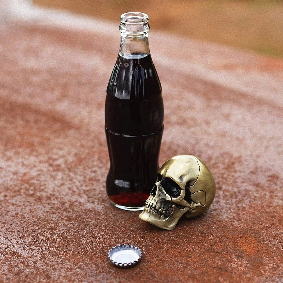 image 1 of Suck UK Skull Bottle Opener - Gold Vintage Bar Accessory