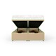 image 2 of Natural Plush Velvet Ottoman Base Single | Multi